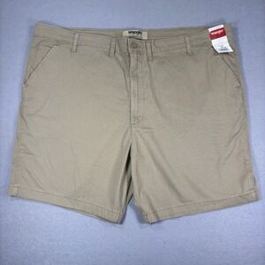 Wrangler Authentics Chino Shorts Men's 46 7" Inseam NWT Cotton Twill
